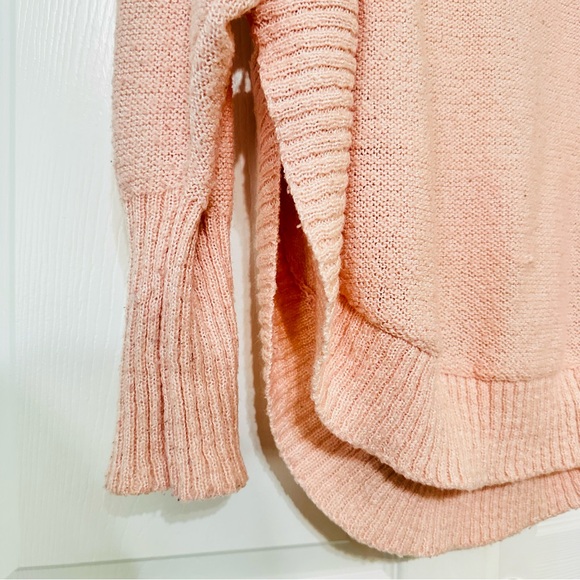 Rue21 Oversized Cozy Knit Long Sleeve Curved Hem Sweater Blush Pink Sz XL - Picture 5 of 10